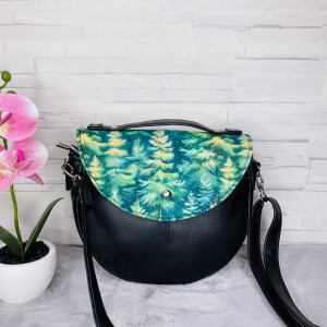 Torebka Półokrągła Handmade Damska przez Ramię Eko Skóra | Polska