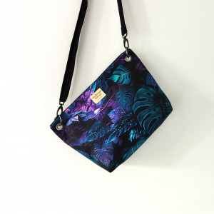 Torebka R U T H Neon Leaves - welurowa torebka midi