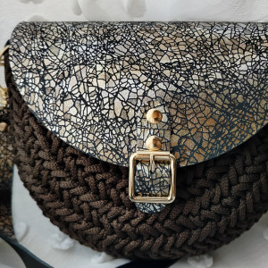 Torebka ze sznurka  Jodełka