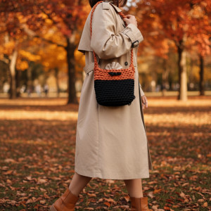 Torebka ze sznurka ręcznie pleciona