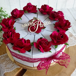 Tort z papieru dla Pary Młodej na słodycze, mał.y 8