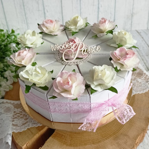 Tort z papieru dla Pary Młodej na słodycze, mały 7