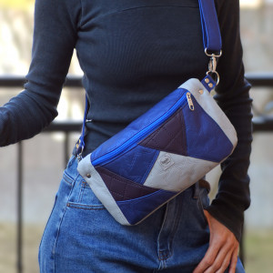 trójkolorowa damska saszetka midi