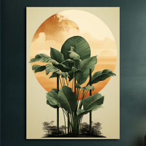 Tropikalne liście - Plakat - Loft, Abstrakcja #15