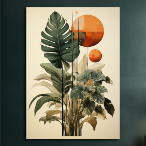 Tropikalne liście - Plakat - Loft, Abstrakcja #17