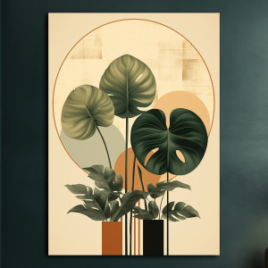 Tropikalne liście - Plakat - Loft, Abstrakcja #64