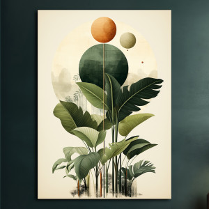 Tropikalne liście - Plakat - Loft, Abstrakcja #8