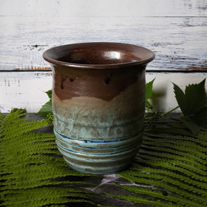 Turkusowo-brązowy wazon