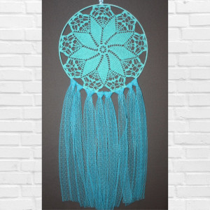 Turkusowy koronkowy łapacz snów MK249