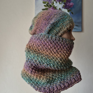 Tweed ombre - miły, oryginalny, ciepły komplet