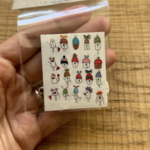 tyciKleyki zestaw 20 sztuk naklejek do kalendarza