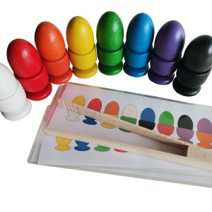 Układanka jajka w kieliszkach 8 Montessori