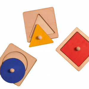 Układanka koło, kwadrat, trójkąt Montessori