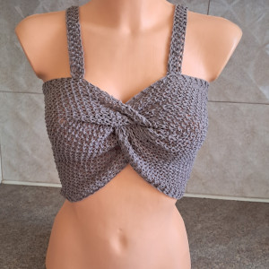 Unikatowy Top w kolorze Cappuccino. Handmade.