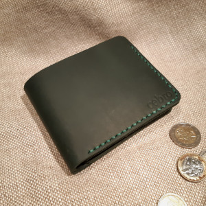 Uniwersalny zielony portfel z kieszonką na monety