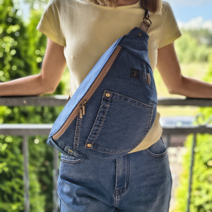 upcyklingowa jeansowa  nerka  XXL