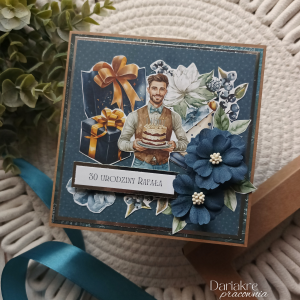 Urodziny, kartka w pudełku personalizowana dla mężczyzny, u84