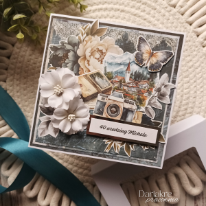 Urodziny, kartka w pudełku personalizowana, podróże, u148