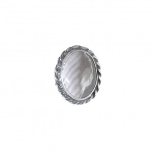 Vintage pierścionek krzemień pasiasty srebro