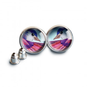 Violet bird kolczyki wkrętki