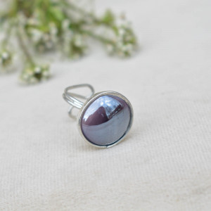 Violet - pierścionek ze szkłem