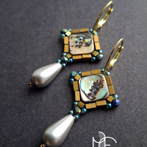 w barwach muszli no1 - kolczyki