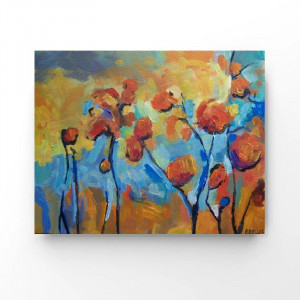 W ogrodzie- obraz akrylowy 30/40 cm.