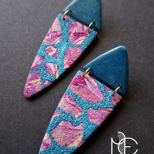 w płatkach róż no5 - kolczyki