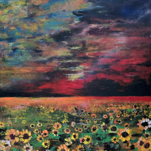 W sloncu Toskanii, 80x60x2 cm
