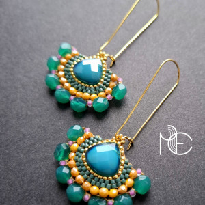 w szkle kolorowym no10 - kolczyki