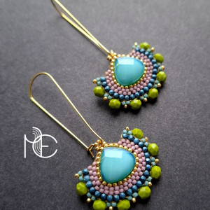 w szkle kolorowym no12 - kolczyki