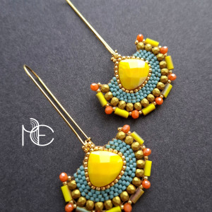 w szkle kolorowym no18 - kolczyki