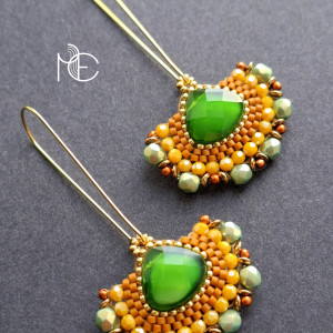 w szkle kolorowym no19 - kolczyki