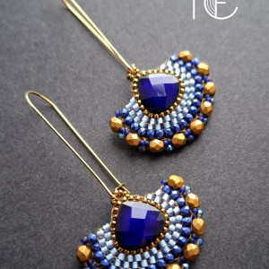 w szkle kolorowym no22 - kolczyki