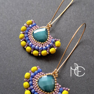 w szkle kolorowym no6 - kolczyki