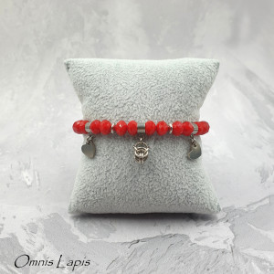 Walentynkowa bransoleta z kryształem Red Velvet