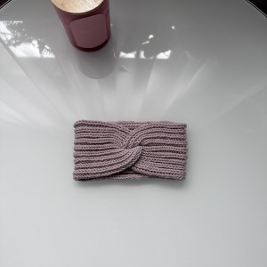 Wełniana opaska Twist 100% Merino-Beżowa