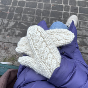 Wełniane rękawiczki z jednym palcem 100% wełna Merino