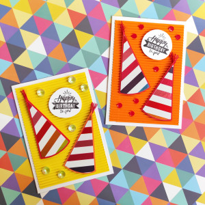 Wesoła kartka urodzinowa - żółta