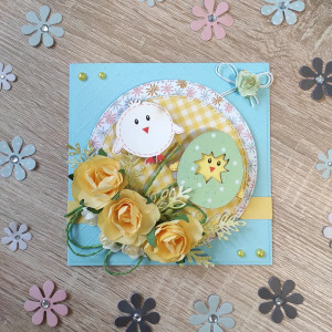 Wesoła wielkanocna kartka z kurczaczkami #2