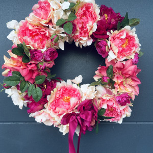 Wianek na drzwi kwiaty