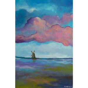 WIATRAK- obraz akrylowy 30/20 cm.