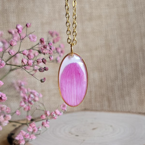 Wieczne kwiaty złota zawieszka jajowata kwiaty w żywicy róż