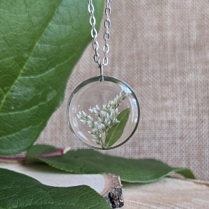 Wieczny kwiat srebrna zawieszka zboża