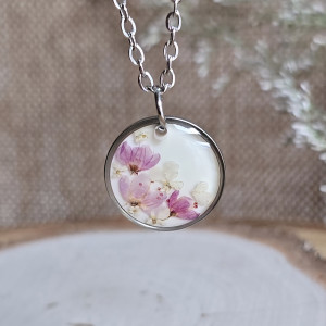 Wieczny kwiat zawieszka różowa bukiet polny