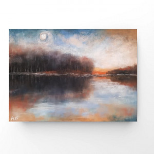 Wieczór-rysunek   18x24 cm pastele..