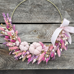 Wielosezonowy wianek, naturalne suszone rośliny, ponadczasowy prezent