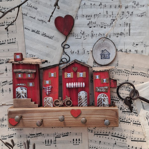 Wieszak z miasteczkiem w którym mieszka miłość no 1