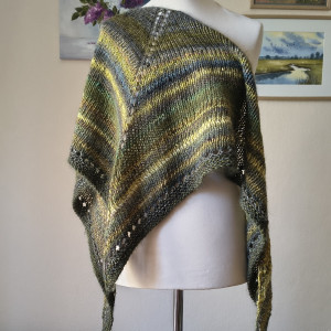 Wiosenna łąka - oryginalna, szlachetna chusta z japońską Noro