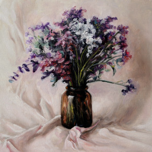 Wiosenne Kwiaty - Obraz Olejny
